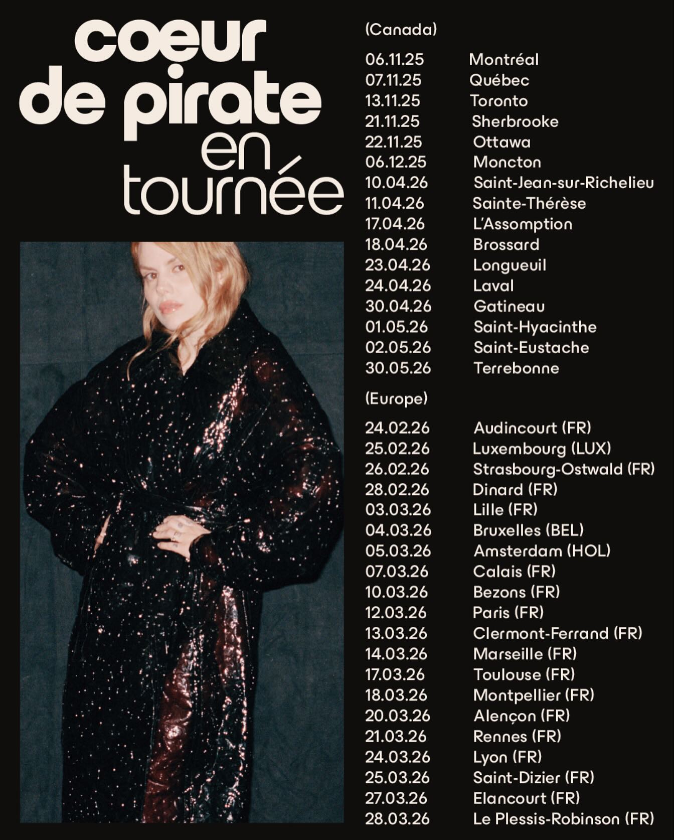 Affiche de la tournée Cœur De Pirate 2025